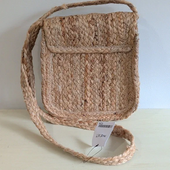 NWT Next Raffia Straw Shoulder Bag - Picture 7 of 11